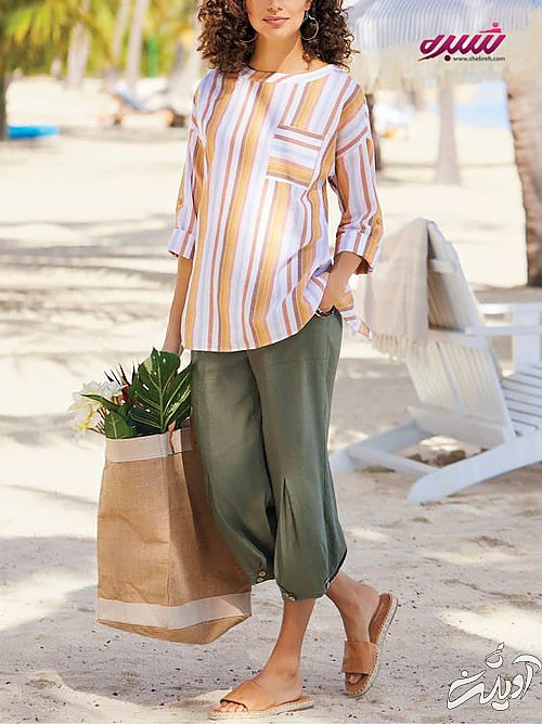 استایل تابستانی با مانتو لینن